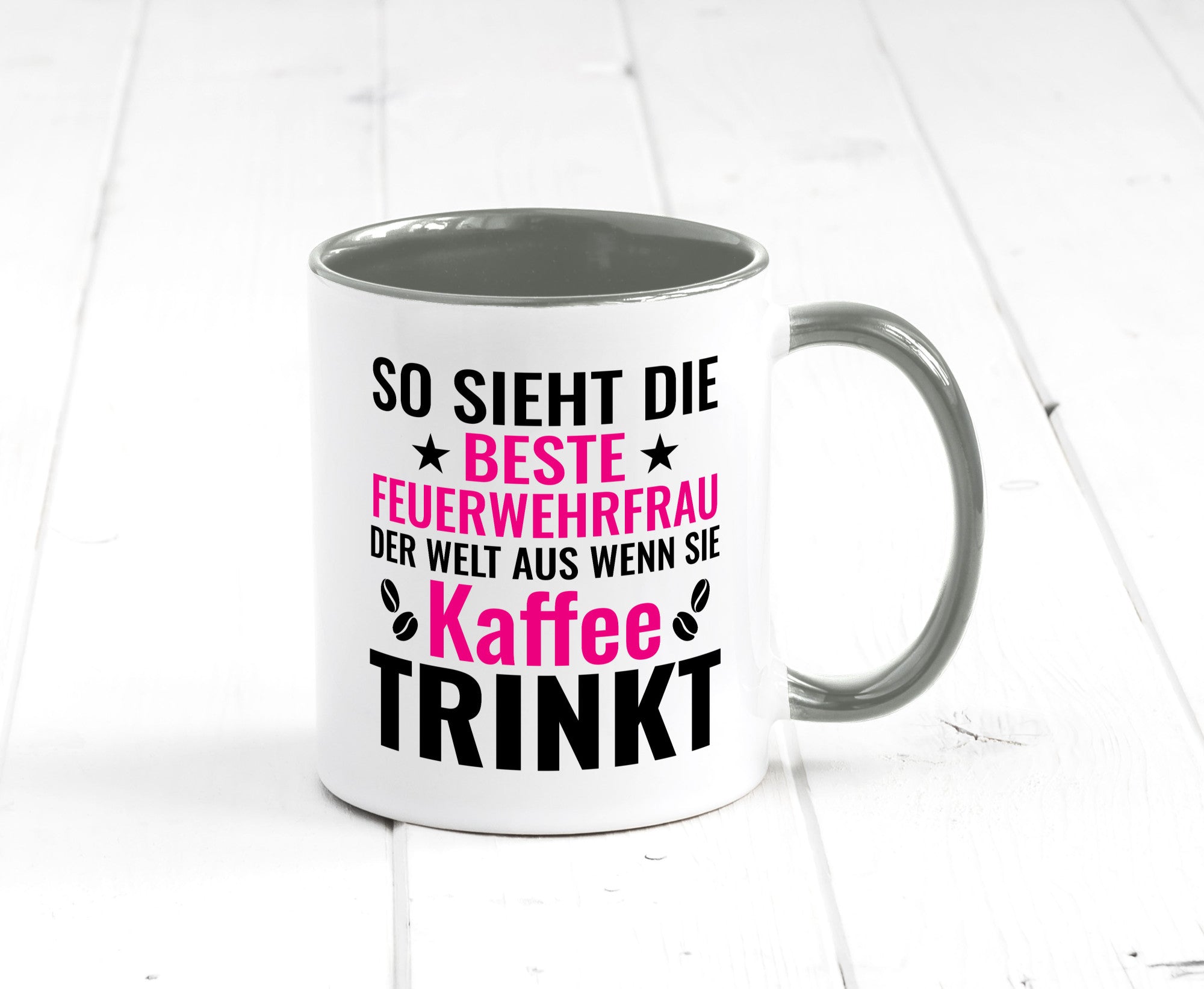 Kaffee trinkt: Feuerwehrfrau | Feuerwehr Geschenkidee Humor Tasse