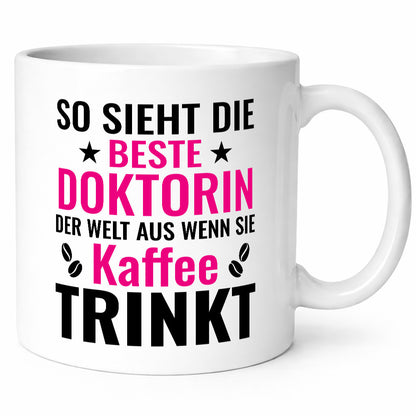 Kaffee trinkt: Doktorin | Doktorand Doktortitel lustig Humor Geschenkidee