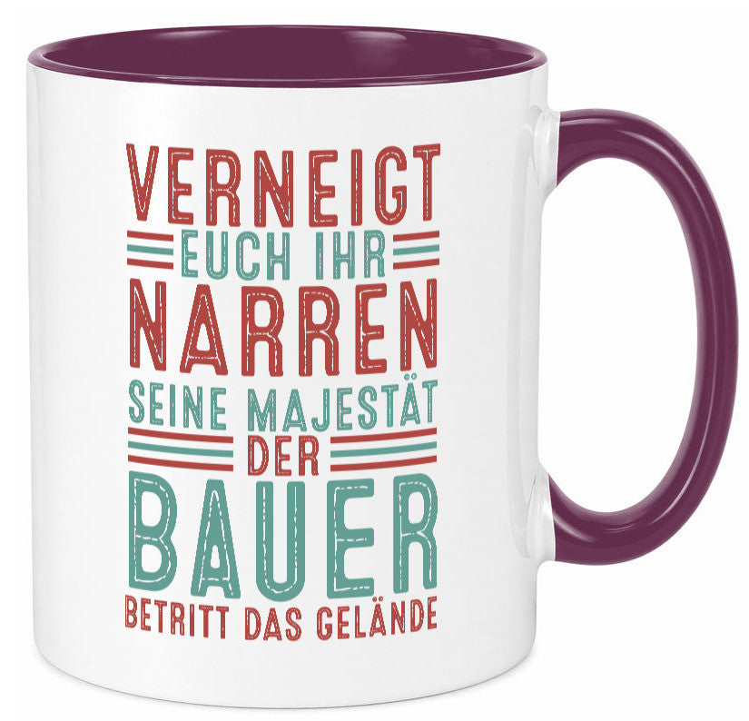 Verneigt euch: Bauer | Bauernhof Landwirtschaft v2 lustig Humor Geschenkidee