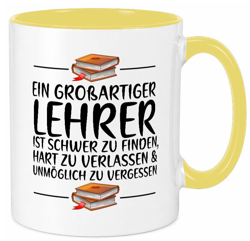 Großartiger Lehrer schwer zu finden | Schule Beste lustiger Spruch Geschenk Tasse