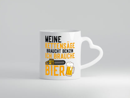 Ich brauche Bier | Motorsäge Wälder Mitarbeiter Chef lustig Arbeit Kollegen