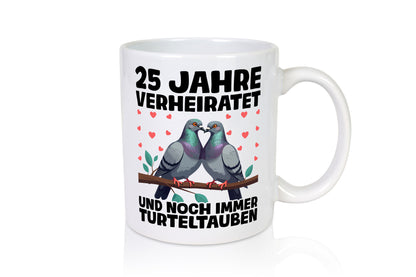 25. Jahre verheiratet | Turteltauben Ehe Ehepaar lustig Humor Geschenkidee