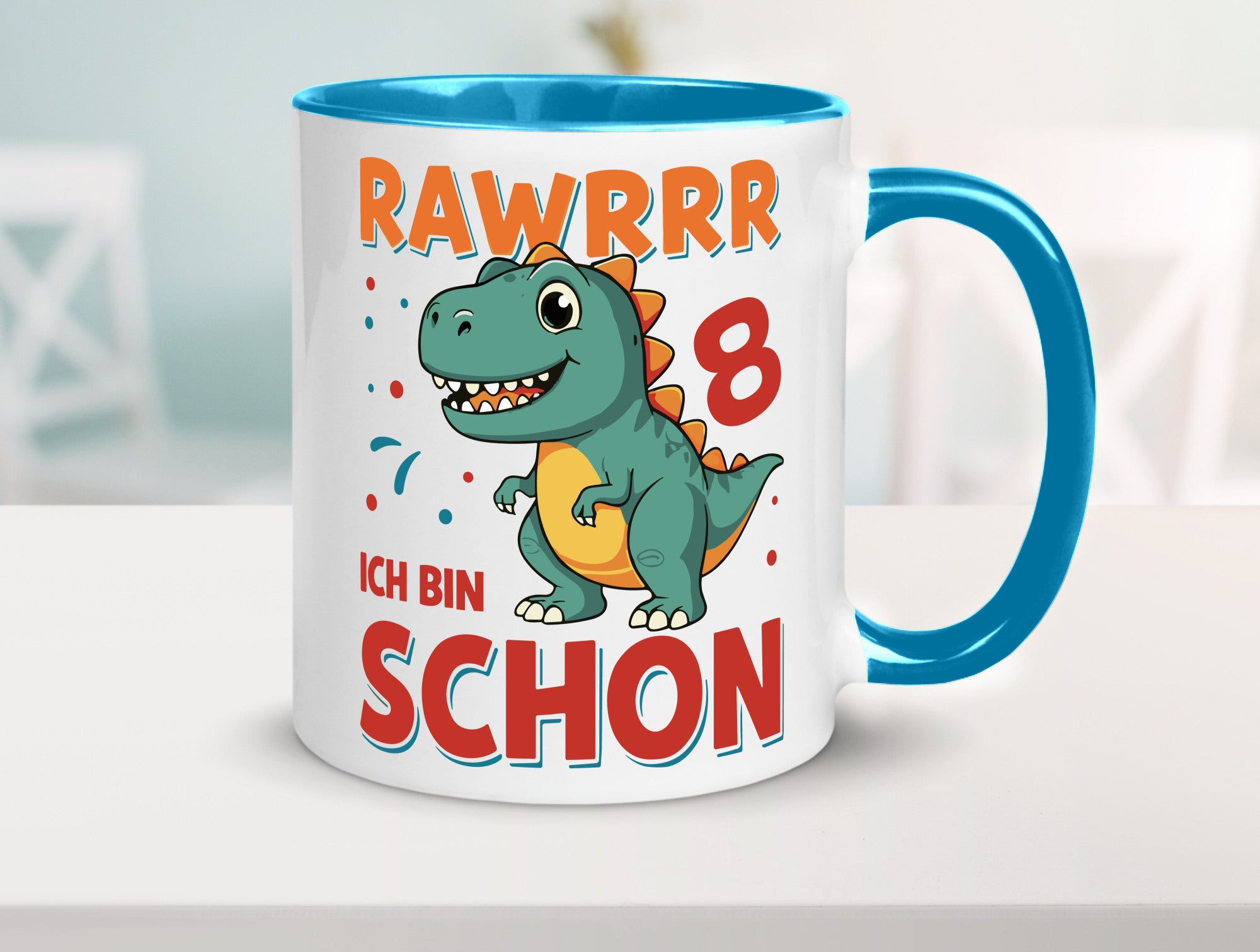 8. Geburtstag | 8 Jahre Raw ich bin schon T-Rex Geschenk Geschenkidee lustiger