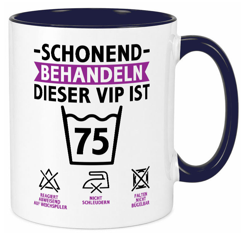 75 Geburtstag | schonend behandeln Jahre v2 lustiger Spruch Geschenk