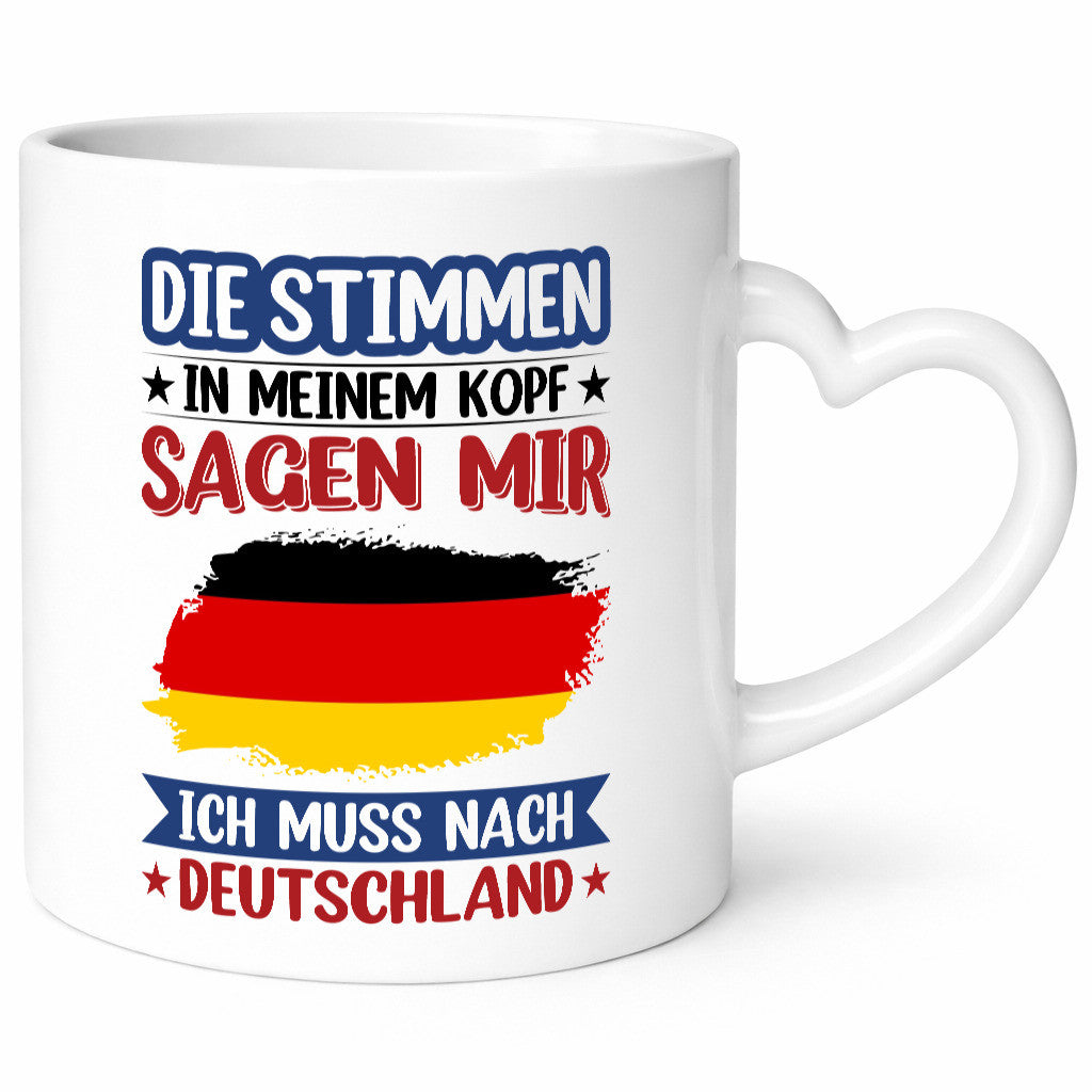 Deutschland | Urlaub Stimmen in meinem Kopf Traumland Humor Geschenkidee Tasse