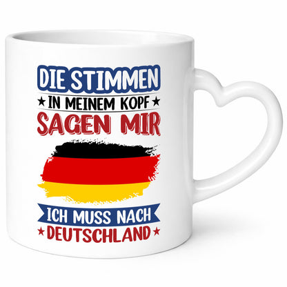 Deutschland | Urlaub Stimmen in meinem Kopf Traumland Humor Geschenkidee Tasse