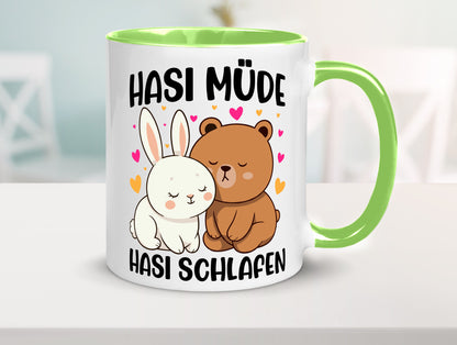 Hasi Müde | schlafen Kaninchen Häschen v2 lustiger Spruch Geschenk Humor