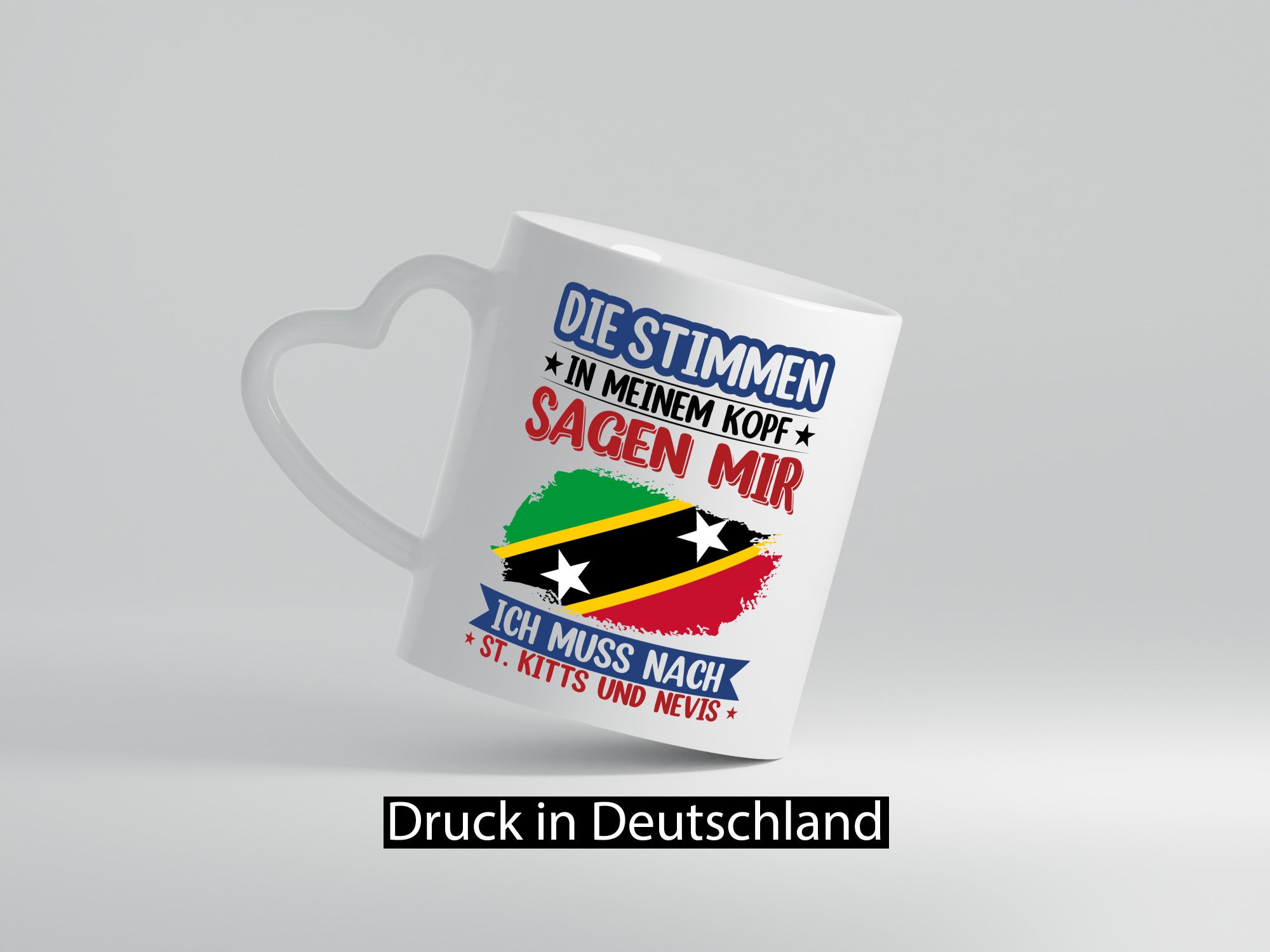 St. Kitts und Nevis | Urlaub Stimmen in meinem Kopf v2 Geschenkidee Humor Tasse