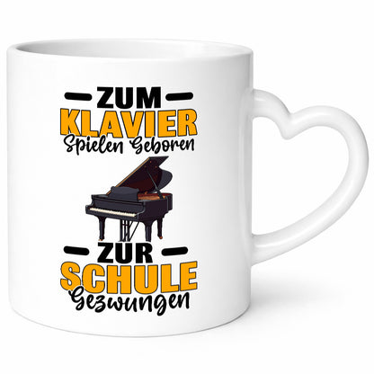 Zum Klavier spielen geboren, zur Schule gezwungen v2 lustiger Spruch Geschenk