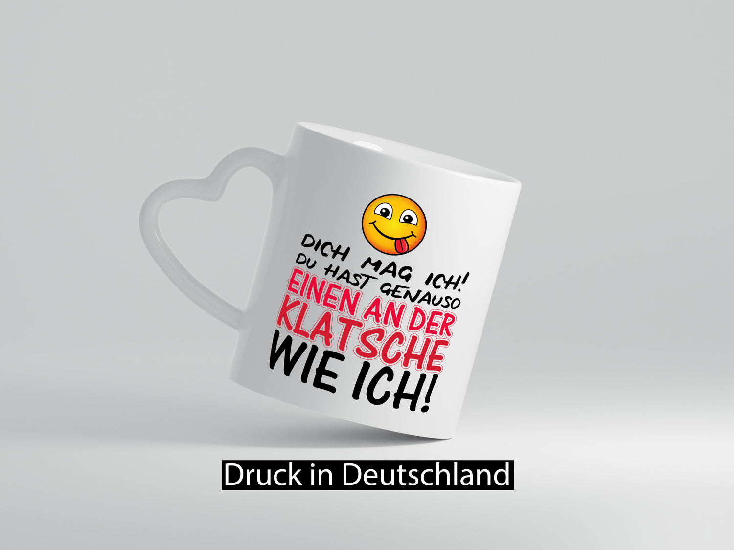 Einen an der Klatsche lustig Humor Geschenkidee Geschenk Tasse