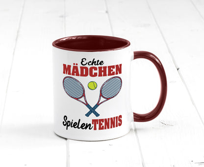 Echte Mädchen Spielen Tennis | Sport Geschenkidee Humor Tasse