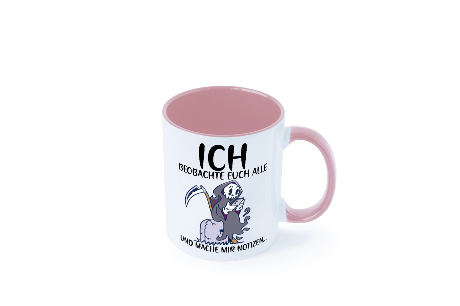Ich beobachte euch | Sensenmann Sense Skelett Humor Geschenkidee Tasse