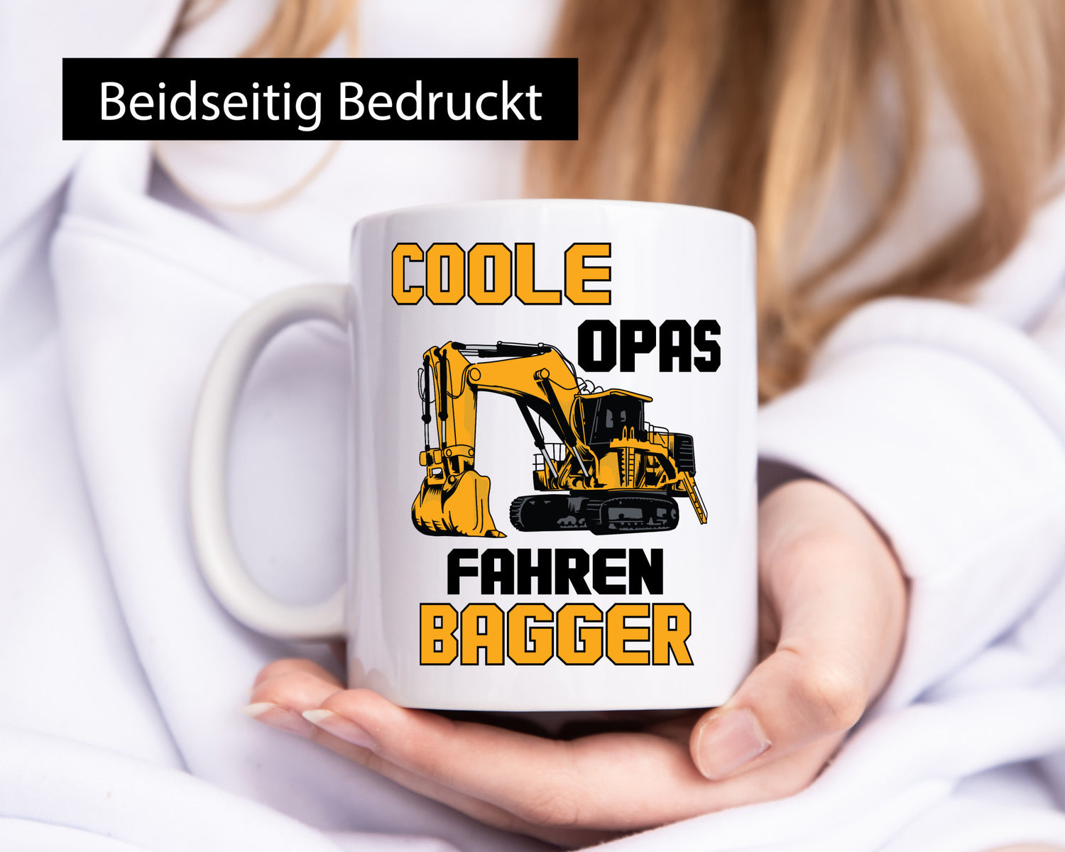 Coole Opas fahren Bagger | Baggerfahrer Opa Geschenkidee Familie Humor Tasse
