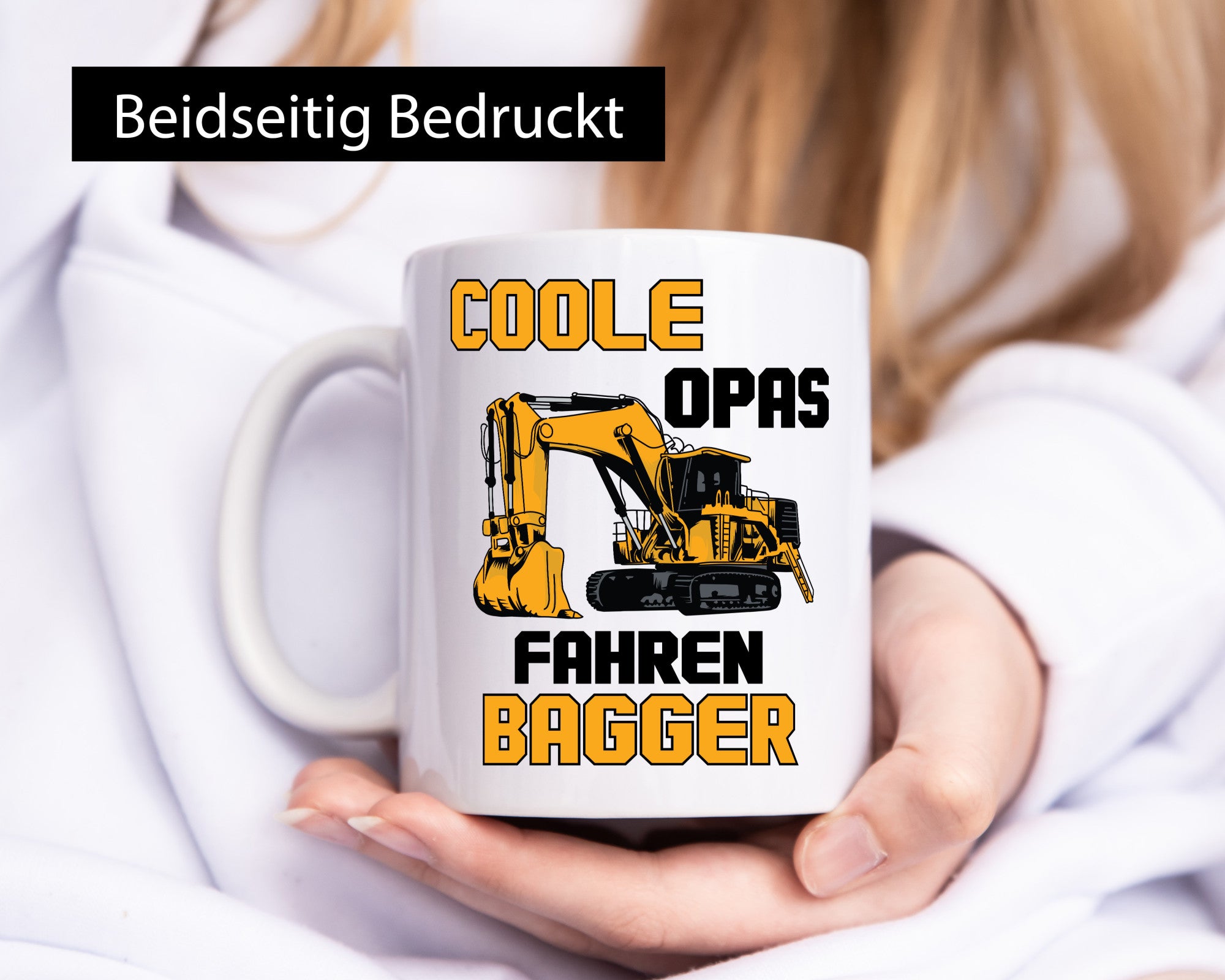 Coole Opas fahren Bagger | Baggerfahrer Opa Geschenkidee Familie Humor Tasse