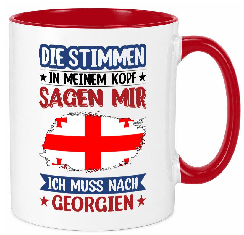 Georgien | Urlaub Stimmen in meinem Kopf Traumland Geschenkidee Humor Tasse