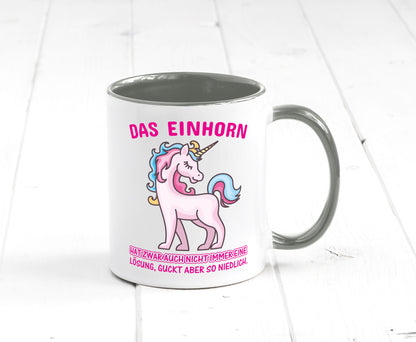 Niedliches Einhorn | lustige Tasse Frauen Mädchen lustiger Spruch Geschenk