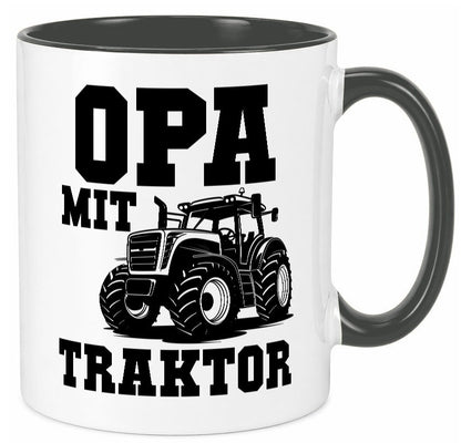 Opa mit Traktor | Geschenkidee Familie Humor Tasse