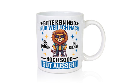 35 Jahre im Dienst | Arbeitsjubiläum Arbeit lustig Kollegen Büro Geschenk Tasse