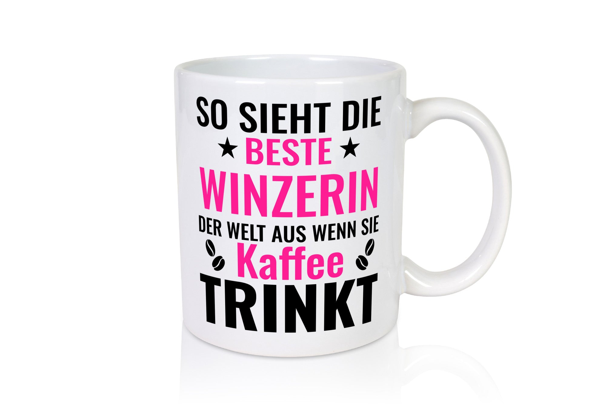 Kaffee trinkt: Winzerin | Weinbauer Wein lustig Humor Geschenkidee Geschenk