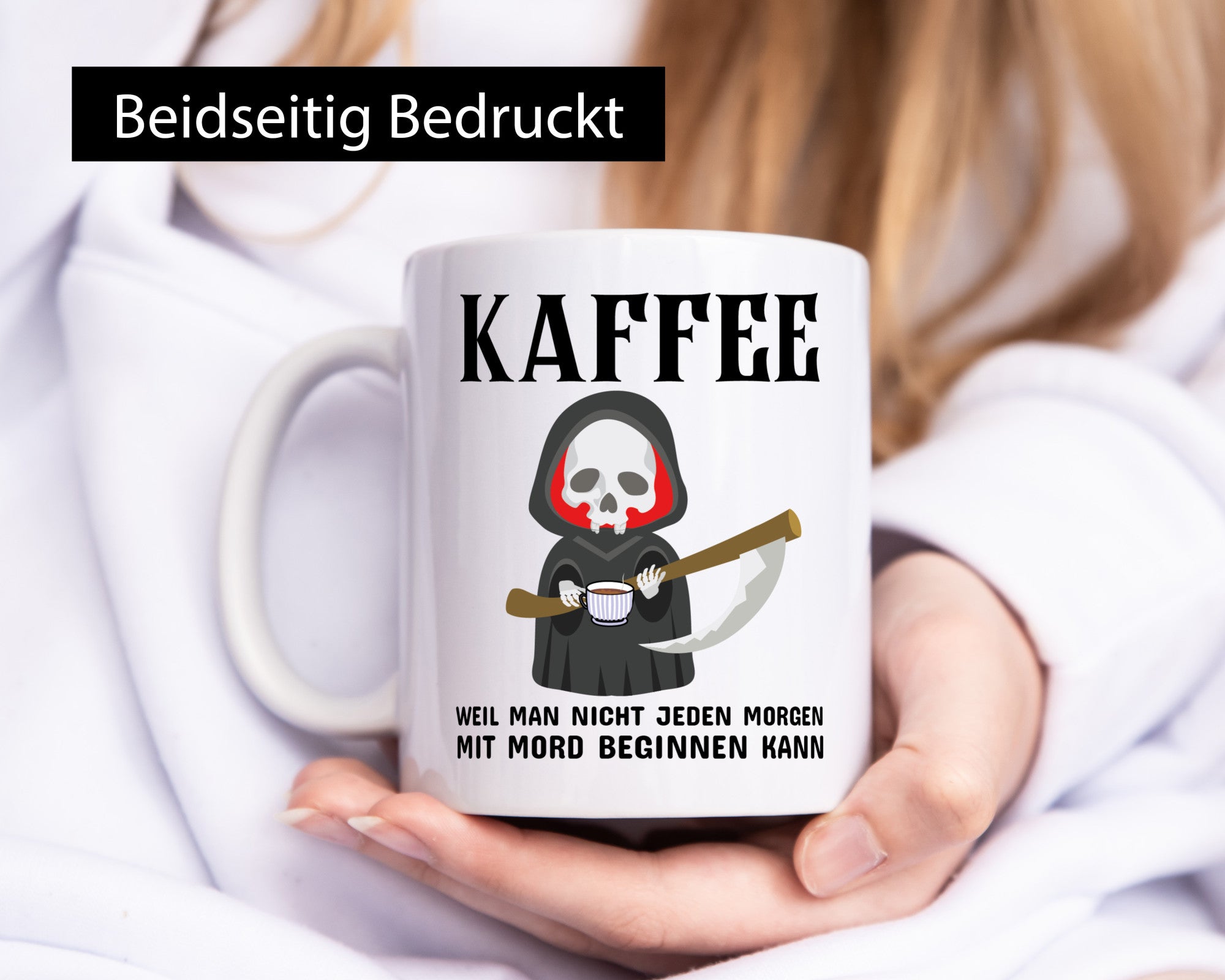 Morgen kann nicht immer mit mord beginnen lustig Humor Geschenkidee Geschenk