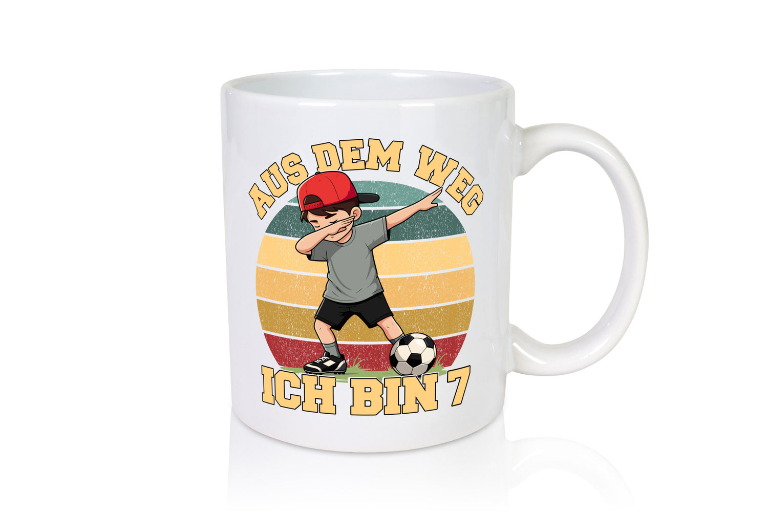7. Geburtstag | 7 Jahre Fußball Junge Fußballer Humor Geschenkidee Tasse