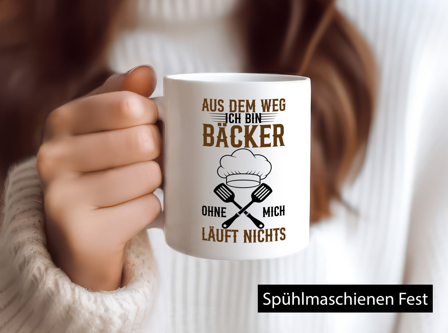 Ich bin Bäcker ohne mich läuft nichts Geschenkidee Humor Tasse