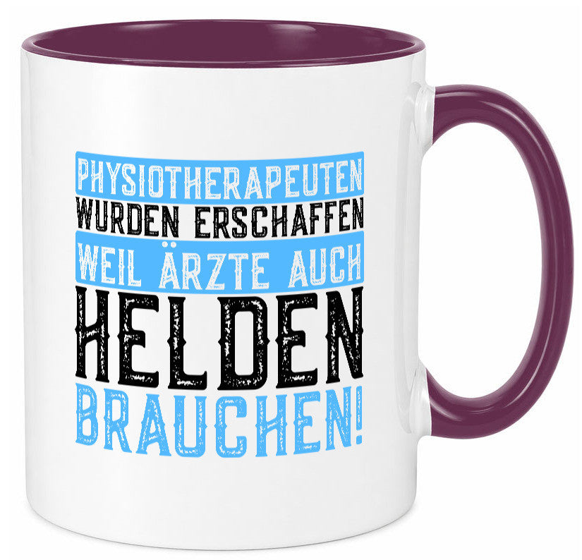 Physiotherapeut | Helden Therapeutin lustiger Spruch Humor Geschenkidee Tasse