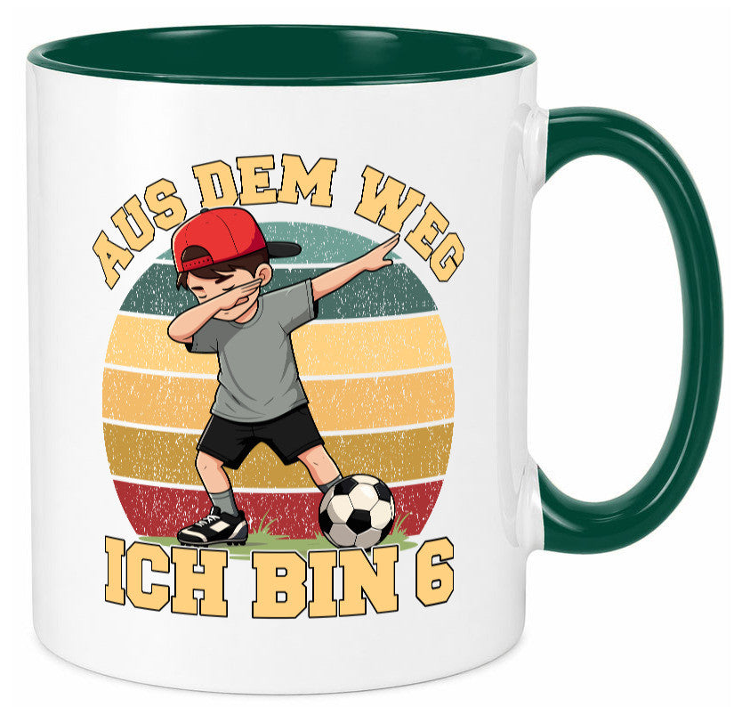6. Geburtstag | 6 Jahre Fußball Junge Fußballer Geschenk Geschenkidee lustiger Tasse