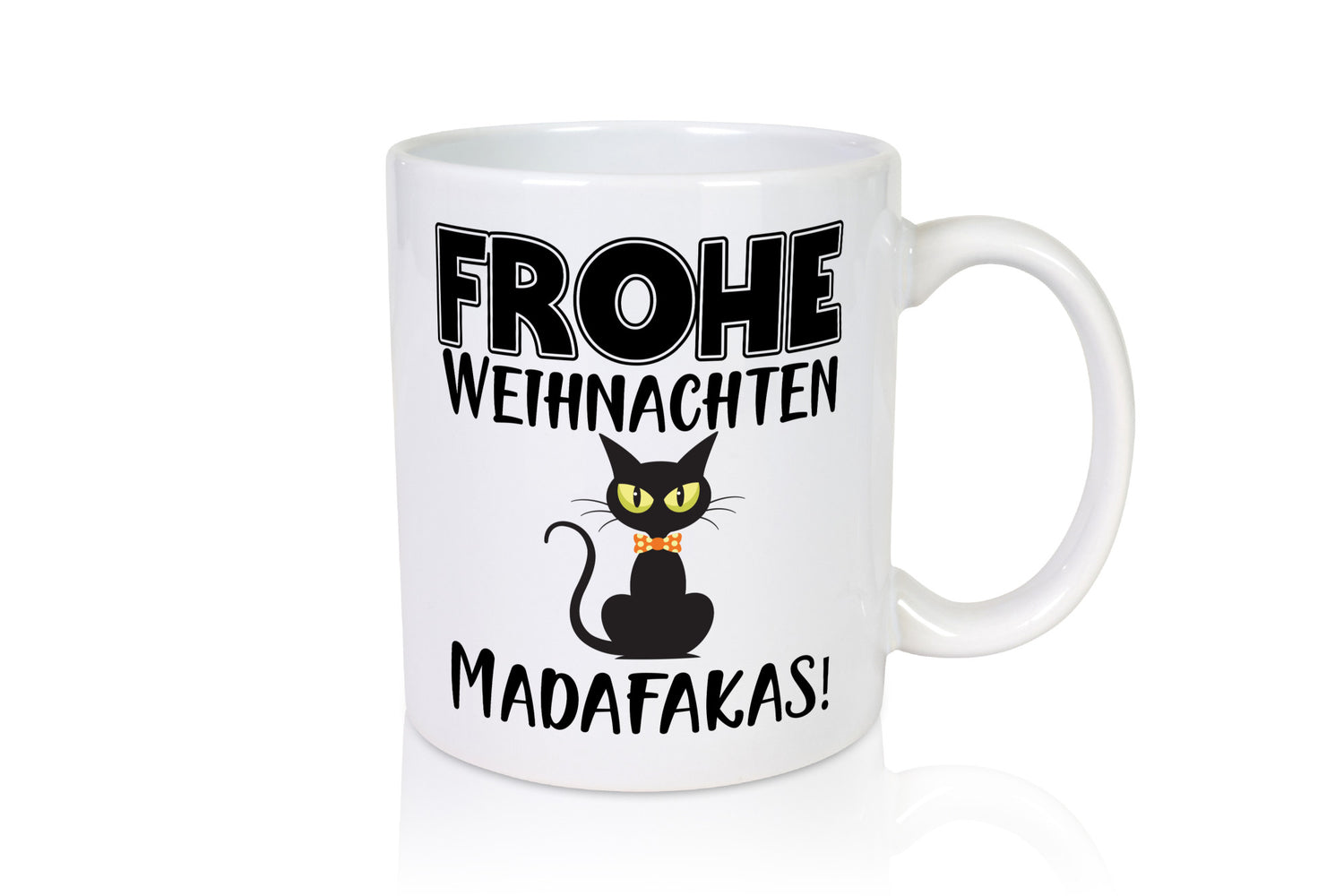 Frohe Weihnachten Madafakas! | Katze Tasse Vintage lustiger Spruch Geschenk