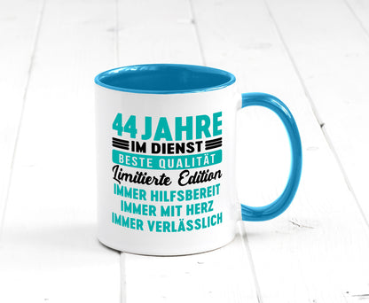 44 Jahre im Dienst | Jubiläum Arbeit v5 lustig Kollegen Büro Geschenk Tasse
