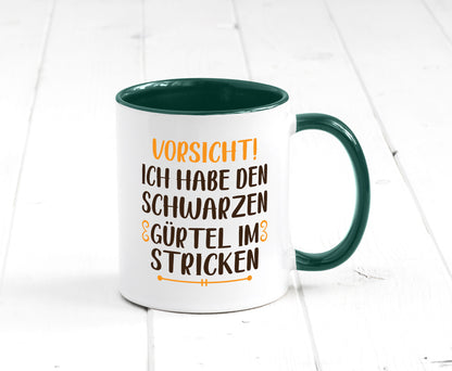 Schwarzen Gürtel im Stricken | Stricknadel lustiger Spruch Geschenk Humor