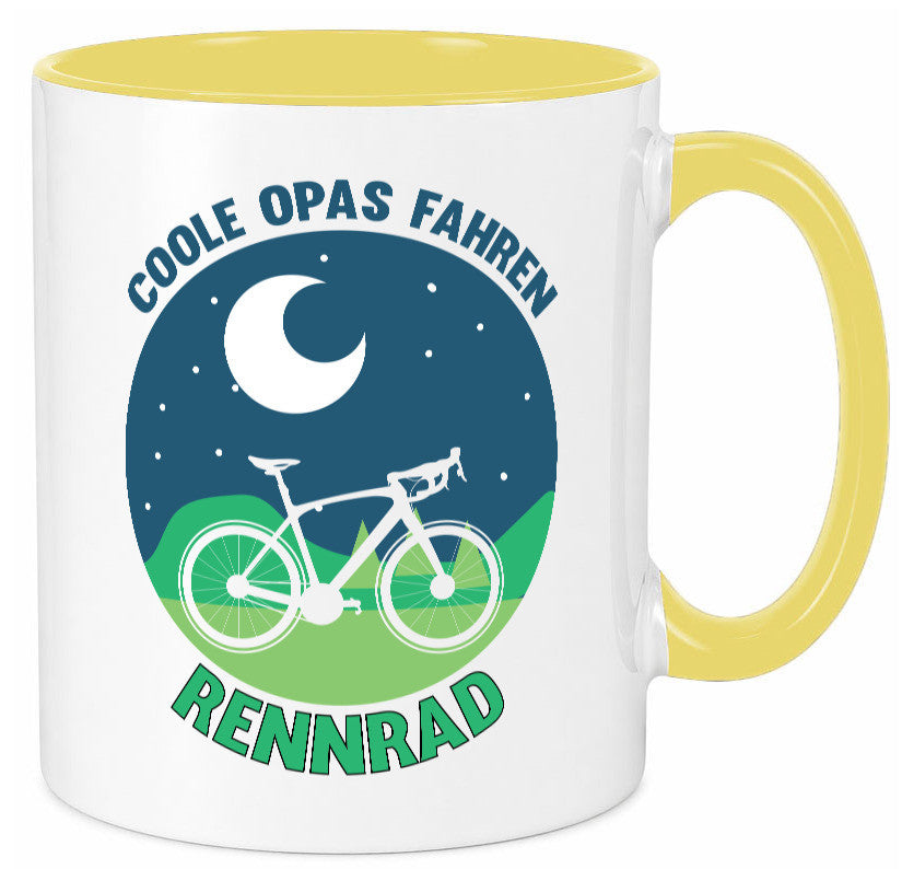 Coole Opas fahren Rennrad | Mond Landschaft Geschenk Familie Geschenkidee