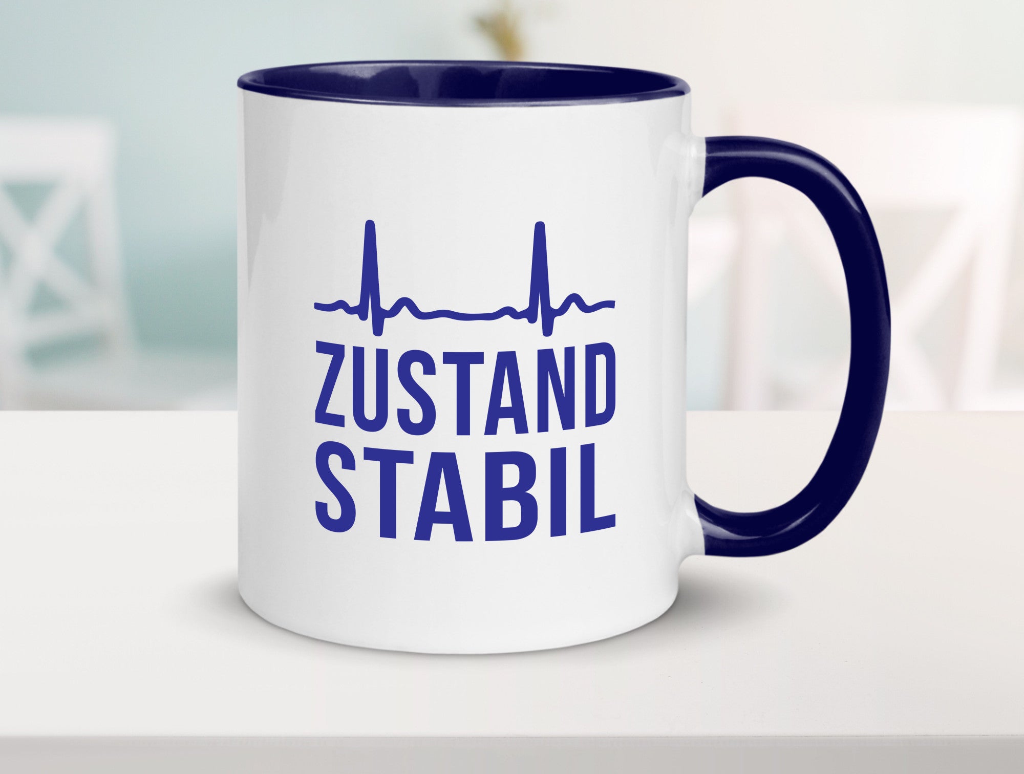 Zustand stabil | Herzschlag v2 Geschenk Humor Geschenkidee lustiger Spruch Tasse