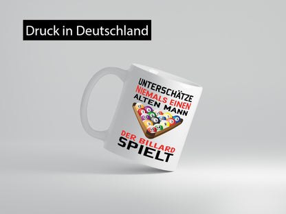 Billardspieler Humor | Männer Tasse Billard spielen lustiger Spruch Geschenk