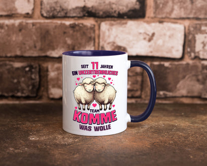 11 Jahre Verheiratet | ein Team Ehepaar v2 Humor Geschenkidee Tasse