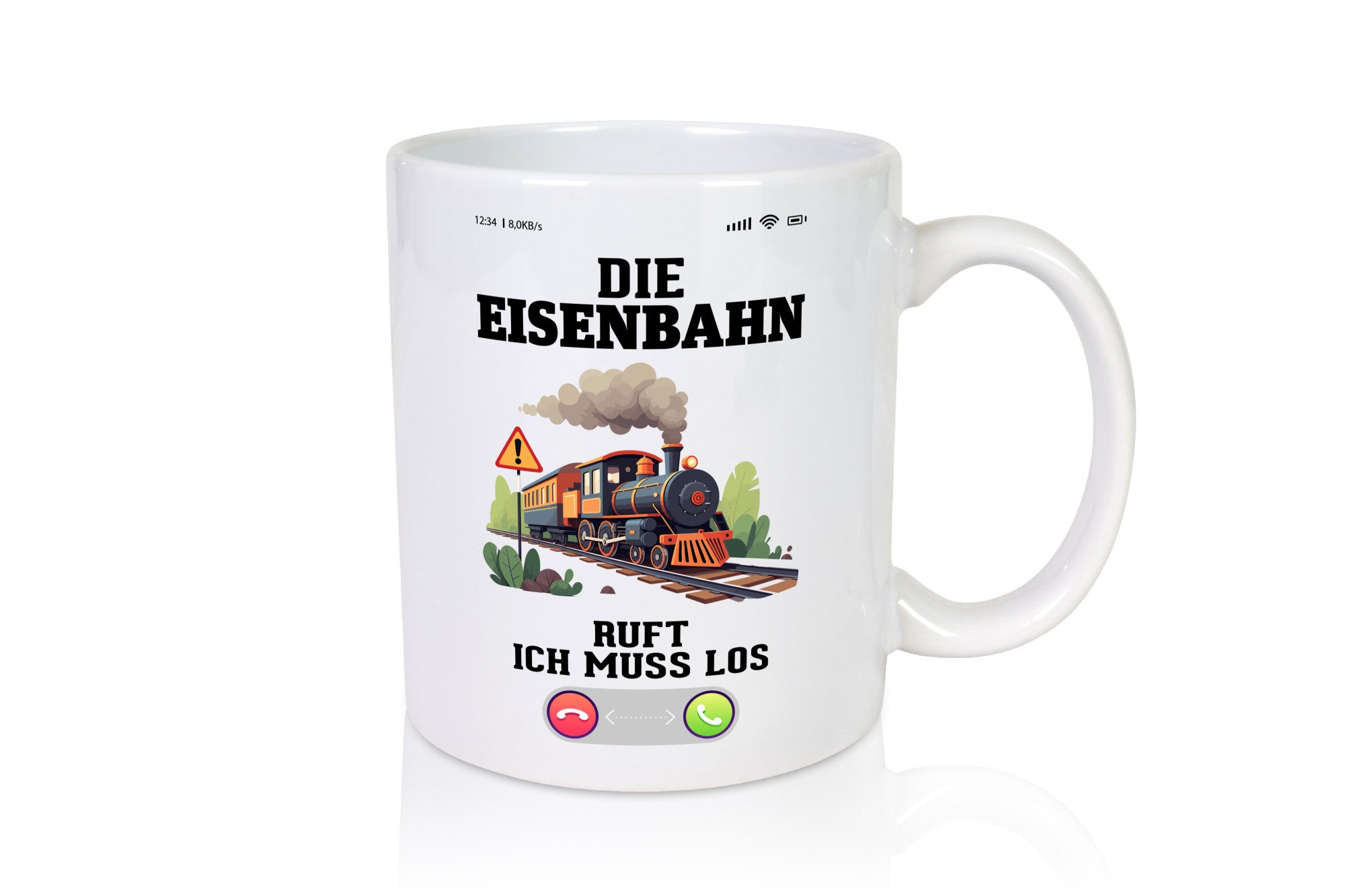 Die eisenbahn ruft an | Lockführer zug v2 Humor Geschenkidee Tasse