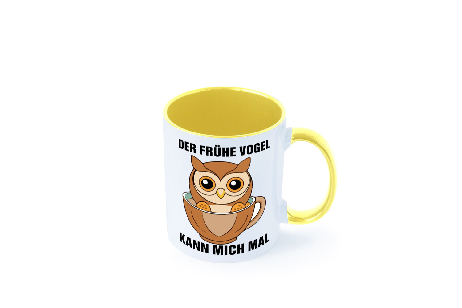 Der frühe Vogel kann mich mal | Eule Morgenmuffel v2 lustiger Spruch Geschenk