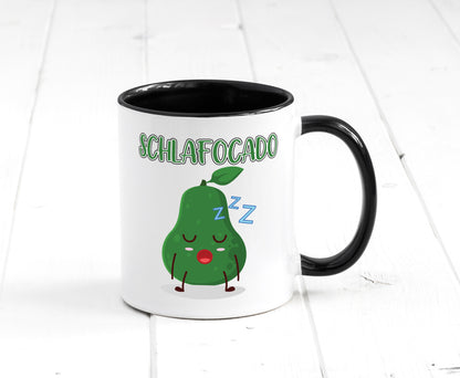 Schlafocado | Müde Avocado ich will noch Schlafen lustiger Spruch Geschenk Tasse