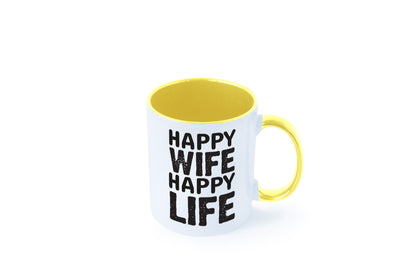 Happy Wife | Ehemann Tasse Ehefrau Humor Statement Geschenkidee