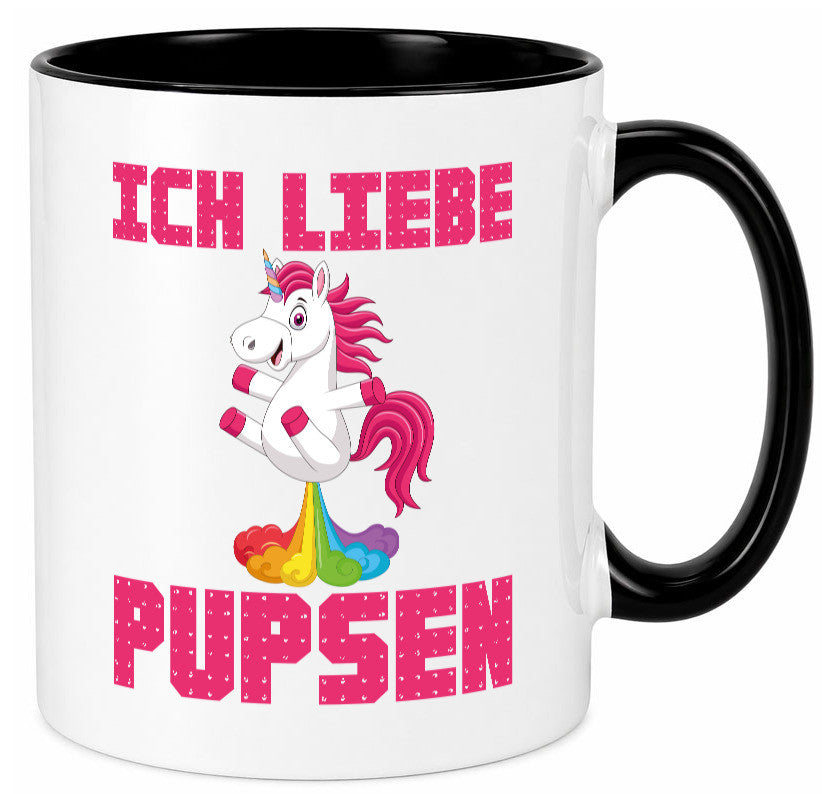 Ich liebe pupsen | Einhorn Pups lustiger Spruch Humor Geschenkidee Tasse