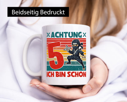 5. Geburtstag | 5 Jahre Ninja Kindergeburtstag Humor Geschenkidee Tasse