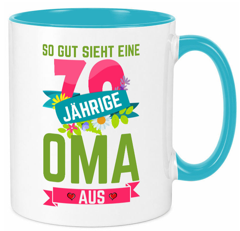 70. Geburtstag | 70 Jährige Oma Großmutter Geschenkidee Familie Humor Tasse