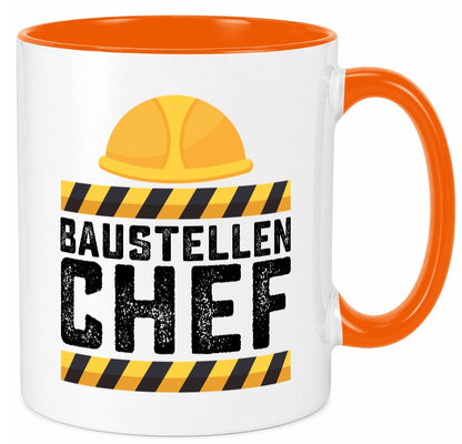 Baustellen Chef | Baustelle Bauherr Bauleiter Geschenkidee Arbeit Kollegen Büro Tasse