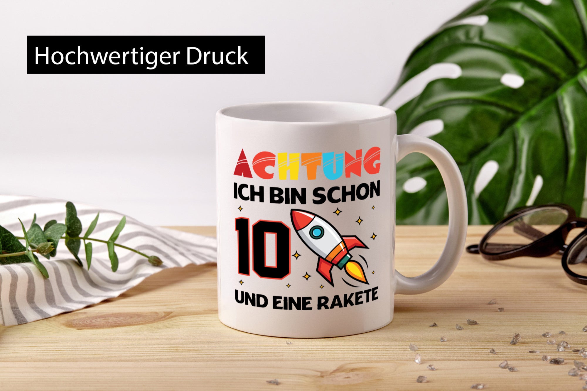10. Geburtstag | Rakete Weltraum 10 Jahre Galaxy Humor Geschenkidee Tasse
