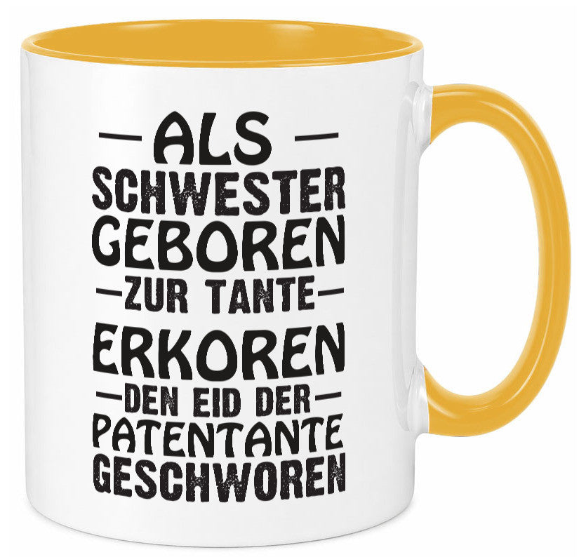 Eid der Patentante | Tante Tasse Schwester Humor lustig Geschenkidee Geschenk