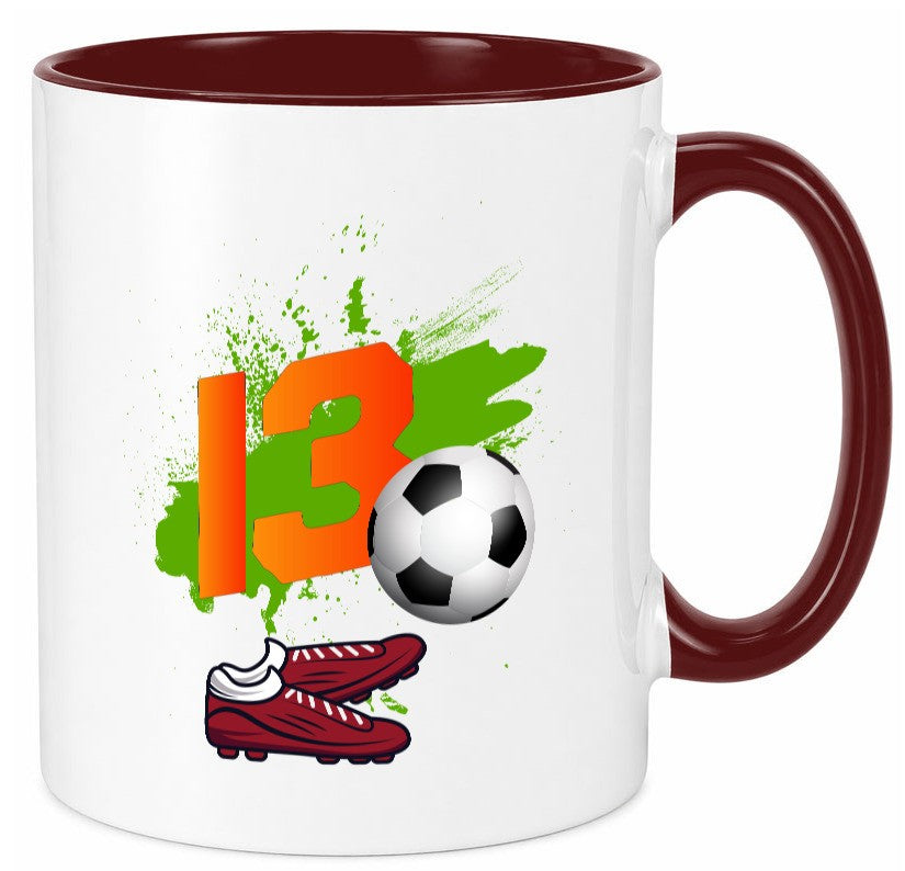 13. Geburtstag | Jungen Fußball Fußballspieler Humor Geschenkidee Tasse