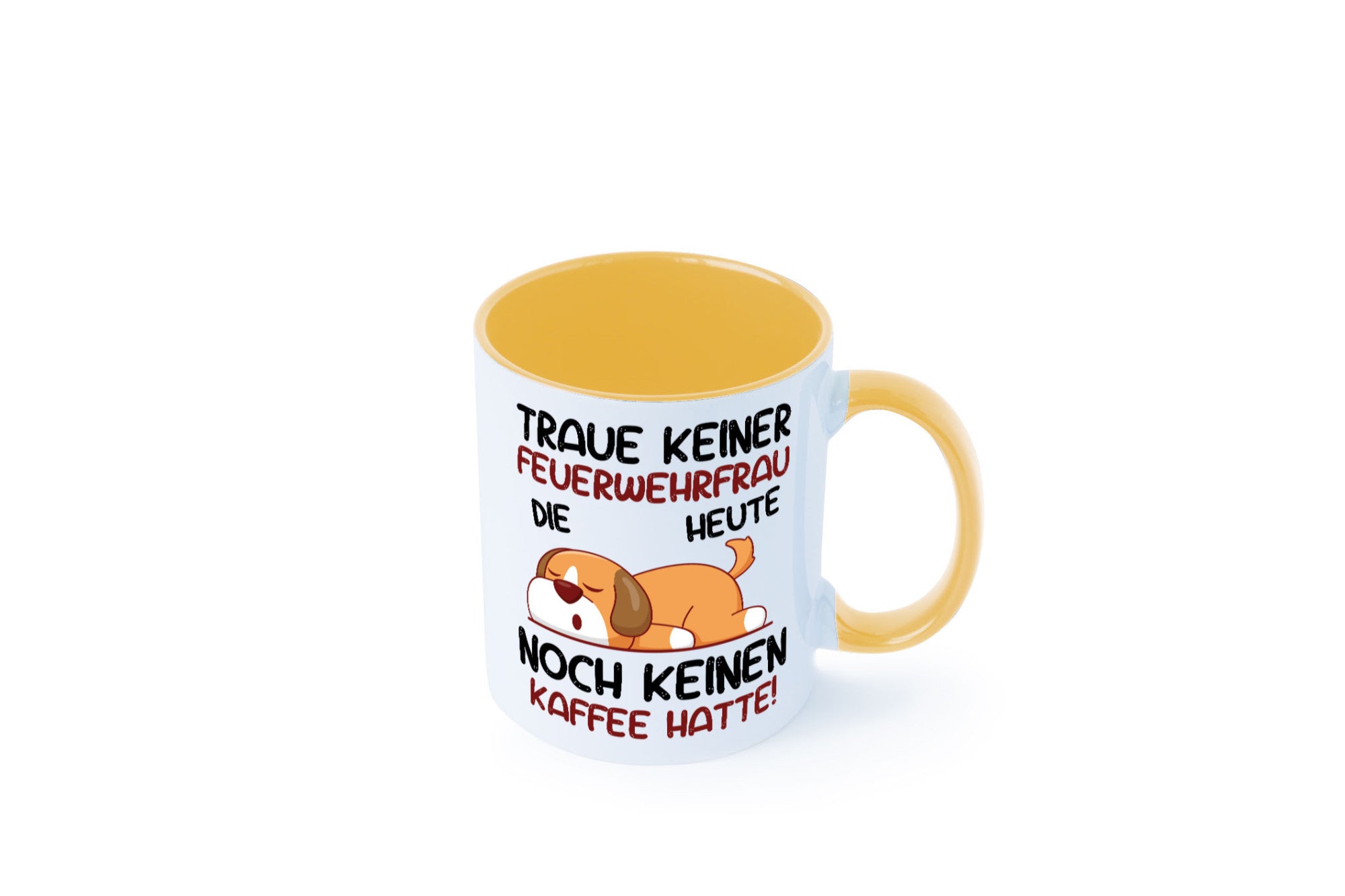 Traue keiner Feuerwehrfrau | Feuerwehr lustig Humor Geschenkidee Geschenk Tasse