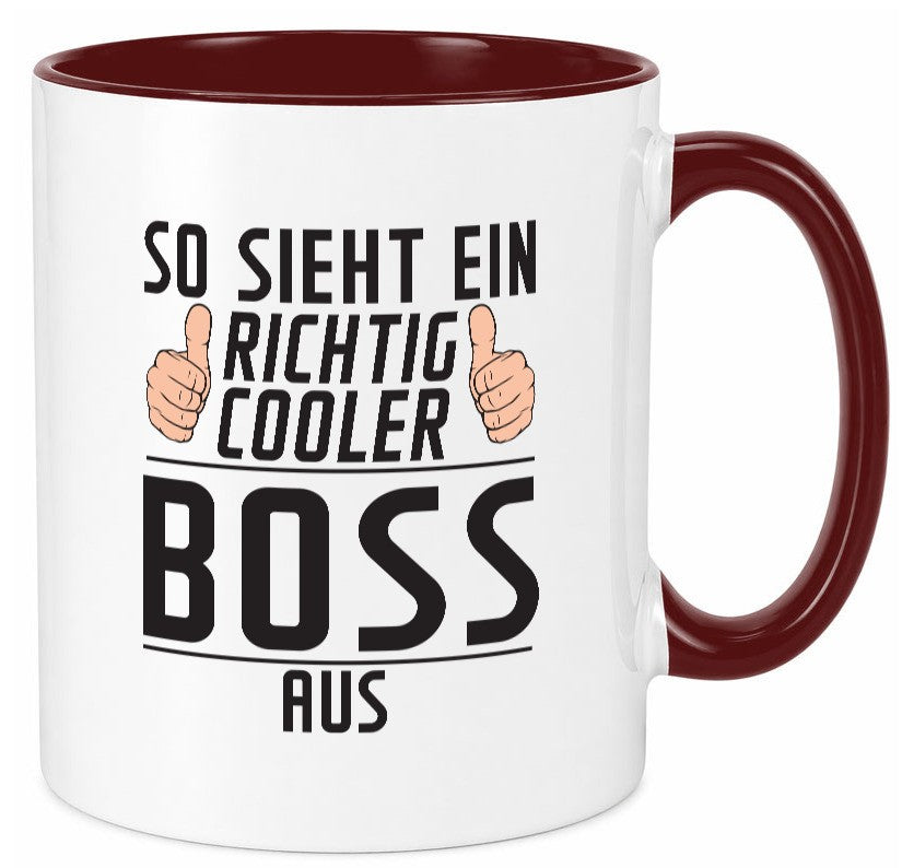 Richtig Cooler Boss | Führungskraft Vorgesetzter lustiger Spruch Geschenk Humor Tasse