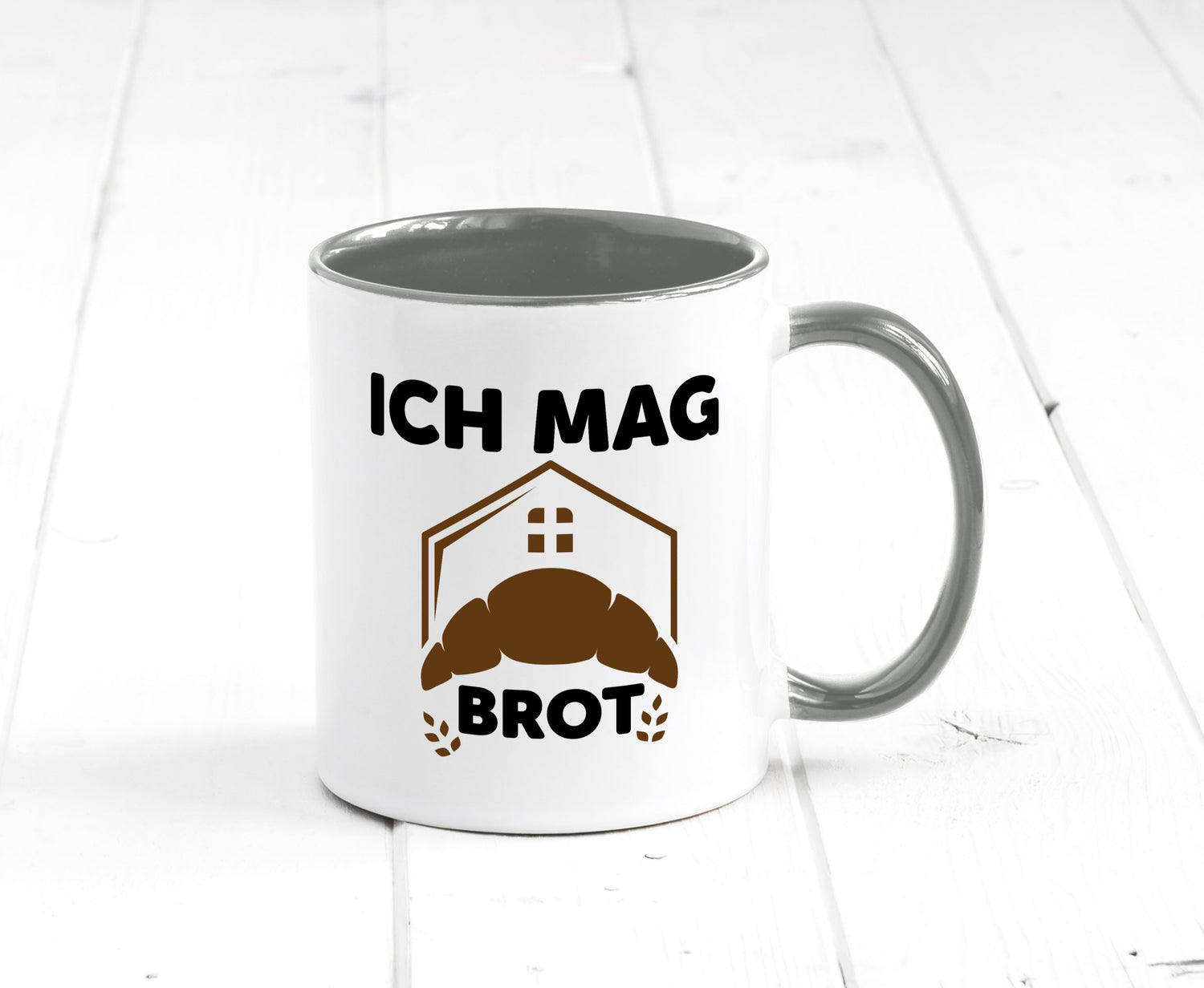 Ich mag Brot | Bäcker backen lustiger Spruch Geschenk Humor Geschenkidee Tasse