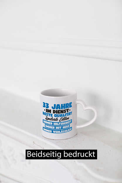 33 Jahre im Dienst | Jubiläum Arbeit v7 Geschenkidee Kollegen Büro Humor Tasse